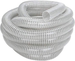 Hi-Tech Duravent - 1-1/2" ID, 26 Hg Vac Rating, 10 psi, Polyurethane Vacuum & Duct Hose - 25' Long, Clear, 1-1/2" Bend Radius, -40 to 200°F - Industrial Tool & Supply