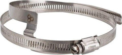 Hi-Tech Duravent - Stainless Steel Hose Clamp - 1/2" Wide x 0.02" Thick, 6-1/4" Hose, 5-1/4 to 6-5/8" Diam - Industrial Tool & Supply