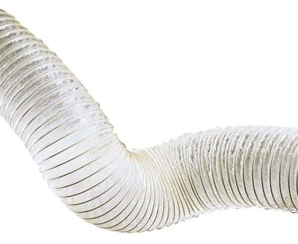 Hi-Tech Duravent - 7" ID, 13 Hg Vac Rating, 12 psi, Polyurethane Vacuum & Duct Hose - 25' Long, Clear, 6-1/2" Bend Radius, -60 to 180°F - Industrial Tool & Supply