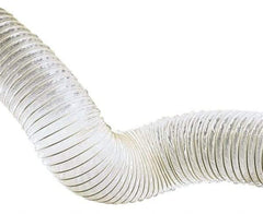 Hi-Tech Duravent - 8" ID, 10 Hg Vac Rating, 11 psi, Polyurethane Vacuum & Duct Hose - 25' Long, Clear, 7-1/4" Bend Radius, -60 to 180°F - Industrial Tool & Supply