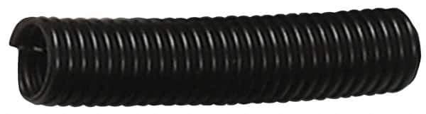 Made in USA - 3/8" Trade Size, 100' Long, Flexible Split Loom Conduit - Polyethylene, 10.7mm ID, Black - Industrial Tool & Supply