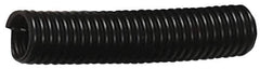 Made in USA - 3/8" Trade Size, 100' Long, Flexible Split Loom Conduit - Polyethylene, 10.7mm ID, Black - Industrial Tool & Supply