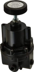Parker - 1/4 NPT Port, 80 CFM, Aluminum Diaphragm Operated Regulator - 0 to 30 psi Range, 250 Max psi Supply Pressure, 1/4" Gauge Port Thread, 2.06" Wide x 4.35" High - Industrial Tool & Supply