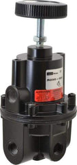 Parker - 1/4 NPT Port, 80 CFM, Aluminum Diaphragm Operated Regulator - 0 to 2 psi Range, 250 Max psi Supply Pressure, 1/4" Gauge Port Thread, 2.06" Wide x 4.35" High - Industrial Tool & Supply