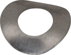 Made in USA - #4 Screw, 0.118" ID x 0.245" OD, Grade 300 Stainless Steel Single Wave Washer - 0.008" Thick, 0.056" Overall Height, 0.007" Deflection, 3.32 Lb at Deflection - Industrial Tool & Supply