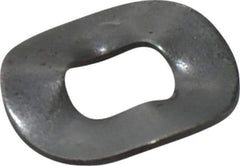 Made in USA - #6-#8 Screw, 0.167" ID x 0.375" OD, Grade 1074-1095 Spring Steel Triple Wave Washer - 0.016" Thick, 0.04" Overall Height, 0.003" Deflection - Industrial Tool & Supply