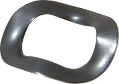 Made in USA - 3/8" Screw, 0.406" ID x 0.65" OD, Grade 1074-1095 Spring Steel Triple Wave Washer - 0.01" Thick, 0.085" Overall Height, 0.019" Deflection, 18.18 Lb at Deflection - Industrial Tool & Supply