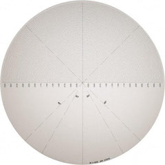 Made in USA - 14 Inch Diameter, Radius and Angle, Mylar Optical Comparator Chart and Reticle - For Use with 20x Magnification - Industrial Tool & Supply