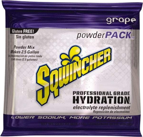 Sqwincher - 23.83 oz Pack Grape Activity Drink - Powdered, Yields 2.5 Gal - Industrial Tool & Supply