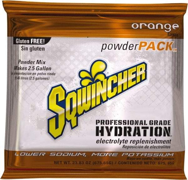 Sqwincher - 23.83 oz Pack Orange Activity Drink - Powdered, Yields 2.5 Gal - Industrial Tool & Supply