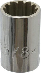 Proto - 3/8" Drive, 5/8" Socket, Spline Socket - 12 Points, 1-1/16" OAL - Industrial Tool & Supply