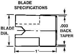 APT - 2-3/8 Inch Diameter, 3/16 Inch Thick, High Speed Steel Auxiliary Pilot Blade - Series D, DX20 Auxiliary Pilot Required - Industrial Tool & Supply