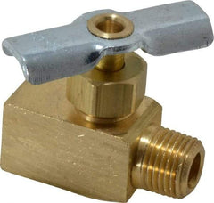 Eaton - 150 Max psi, 1/8" Pipe, Brass, Inline Instrumentation Needle Valve - FNPT x MNPT End Connections - Industrial Tool & Supply