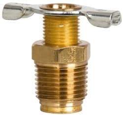 Eaton - Steel External Seat Drain Cock & Shutoff Valve - 3/8 Thread, 150 Max psi - Industrial Tool & Supply