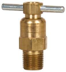 Eaton - Steel Internal Seat Drain Cock & Shutoff Valve - 1/8 Thread, 150 Max psi - Industrial Tool & Supply