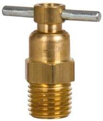 Eaton - Steel Internal Seat Drain Cock & Shutoff Valve - 1/4 Thread, 150 Max psi - Industrial Tool & Supply
