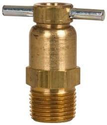 Eaton - Steel Internal Seat Drain Cock & Shutoff Valve - 3/8 Thread, 150 Max psi - Industrial Tool & Supply