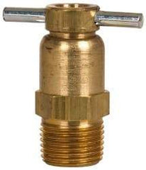 Eaton - Steel Internal Seat Drain Cock & Shutoff Valve - 3/8 Thread, 150 Max psi - Industrial Tool & Supply