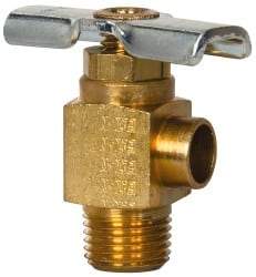 Eaton - Steel Angle Bib Drain Drain Cock & Shutoff Valve - 1/8 Thread, 150 Max psi - Industrial Tool & Supply