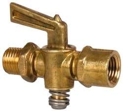 Eaton - Steel Shutoff Drain Cock & Shutoff Valve - 1/4 Thread, 30 Max psi - Industrial Tool & Supply
