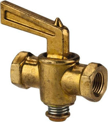 Eaton - Steel Female Pipe Drain Cock & Shutoff Valve - 1/8 Thread, 30 Max psi - Industrial Tool & Supply
