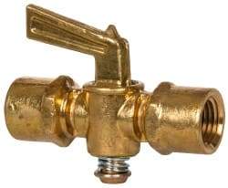 Eaton - Steel Female Pipe Drain Cock & Shutoff Valve - 1/4 Thread, 30 Max psi - Industrial Tool & Supply