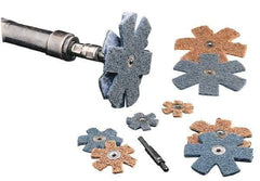 3M - 4-1/2" Diam Nonwoven Sanding Star - Coarse Grade, Eyelet, 18,000 RPM - Industrial Tool & Supply