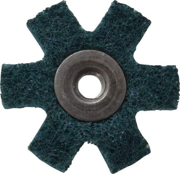 3M - 1-1/2" Diam Nonwoven Sanding Star - Very Fine Grade, Eyelet, 24,000 RPM - Industrial Tool & Supply