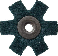3M - 1-1/2" Diam Nonwoven Sanding Star - Very Fine Grade, Eyelet, 24,000 RPM - Industrial Tool & Supply