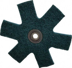 3M - 3" Diam Nonwoven Sanding Star - Very Fine Grade, Eyelet, 18,000 RPM - Industrial Tool & Supply