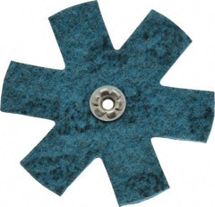 3M - 4" Diam Nonwoven Sanding Star - Very Fine Grade, Eyelet, 18,000 RPM - Industrial Tool & Supply