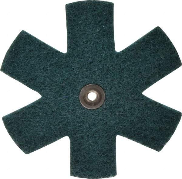 3M - 4-1/2" Diam Nonwoven Sanding Star - Very Fine Grade, Eyelet, 18,000 RPM - Industrial Tool & Supply