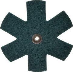 3M - 4-1/2" Diam Nonwoven Sanding Star - Very Fine Grade, Eyelet, 18,000 RPM - Industrial Tool & Supply