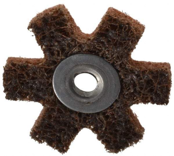 3M - 1-1/2" Diam Nonwoven Sanding Star - Coarse Grade, Eyelet, 24,000 RPM - Industrial Tool & Supply