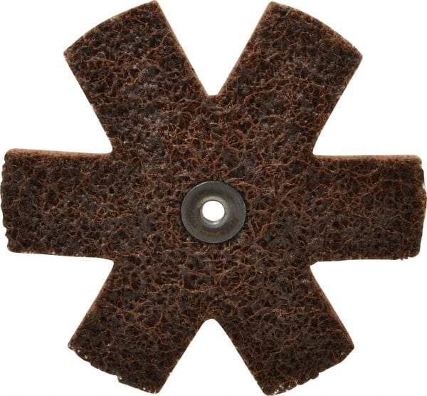 3M - 4" Diam Nonwoven Sanding Star - Coarse Grade, Eyelet, 18,000 RPM - Industrial Tool & Supply