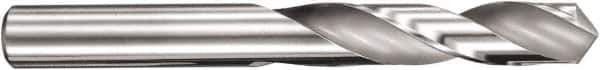 SGS - 1mm 145° Spiral Flute Solid Carbide Screw Machine Drill Bit - TiCN Finish, Right Hand Cut, 6mm Flute Length, 26mm OAL, Standard Point, Straight Shank - Industrial Tool & Supply