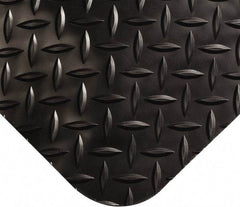 Wearwell - 11' Long x 3' Wide, Dry Environment, Anti-Fatigue Matting - Black, Vinyl with Nitrile Blend Base, Beveled on 4 Sides - Industrial Tool & Supply