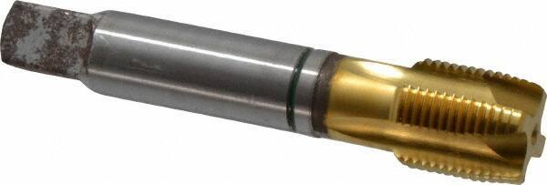 Guhring - 1-12 UNF, 4 Flute, TiN Finish, Cobalt Spiral Point Tap - Plug Chamfer, Right Hand Thread, 5-1/8" OAL, 0.8" Shank Diam, 2B Class of Fit, Series 3917 - Exact Industrial Supply