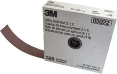 3M - 1-1/2" x 50 Yd 320 Grit Aluminum Oxide Cloth Roll - Extra Fine Grade, J Weighted Backing - Industrial Tool & Supply