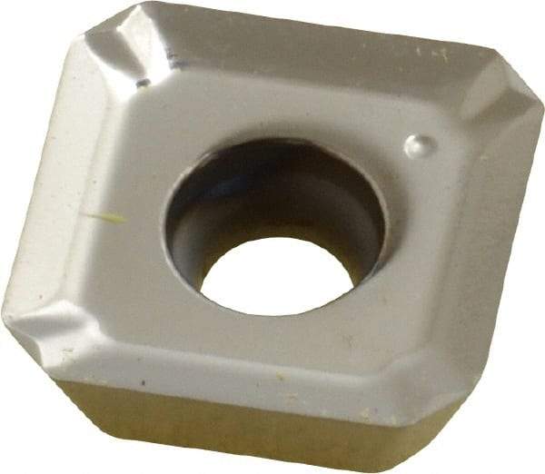Kennametal - SECT443 LE Grade KC410M Carbide Milling Insert - TiB2 Finish, 0.1874" Thick, 14mm Inscribed Circle, 1mm Corner Radius - Industrial Tool & Supply