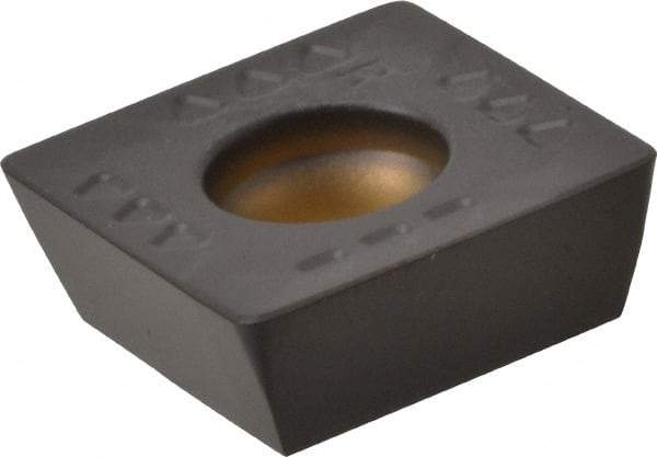 Kennametal - SDET43 GB2 Grade KCPK30 Carbide Milling Insert - TiN/TiCN/Al2O3 Finish, 3/16" Thick, 1/2" Inscribed Circle, 0.8mm Corner Radius - Industrial Tool & Supply