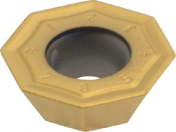 Kennametal - OFKT53 GB Grade KC725M Carbide Milling Insert - TiN/TiCN/TiN Finish, 0.1969" Thick, 0.5787" Inscribed Circle, 0.8mm Corner Radius - Industrial Tool & Supply