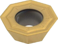 Kennametal - OFKT53 GB Grade KC725M Carbide Milling Insert - TiN/TiCN/TiN Finish, 0.1969" Thick, 0.5787" Inscribed Circle, 0.8mm Corner Radius - Industrial Tool & Supply