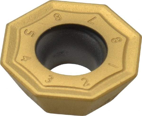 Kennametal - OFKT53 HB Grade KC725M Carbide Milling Insert - TiN/TiCN/TiN Finish, 0.1969" Thick, 0.5787" Inscribed Circle, 0.8mm Corner Radius - Industrial Tool & Supply