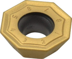 Kennametal - OFKT53 HB Grade KC725M Carbide Milling Insert - TiN/TiCN/TiN Finish, 0.1969" Thick, 0.5787" Inscribed Circle, 0.8mm Corner Radius - Industrial Tool & Supply