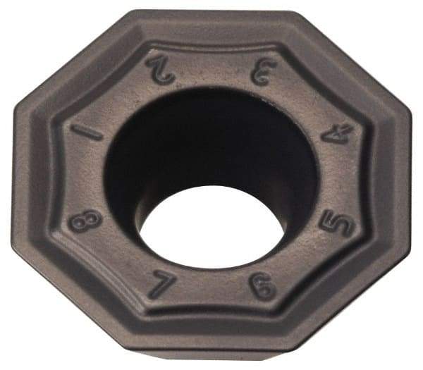 Kennametal - OFPT53 GB Grade KCK15 Carbide Milling Insert - TiN/TiCN/Al2O3 Finish, 0.1969" Thick, 0.5787" Inscribed Circle, 0.8mm Corner Radius - Industrial Tool & Supply