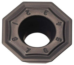 Kennametal - OFPT53 GB Grade KCK15 Carbide Milling Insert - TiN/TiCN/Al2O3 Finish, 0.1969" Thick, 0.5787" Inscribed Circle, 0.8mm Corner Radius - Industrial Tool & Supply