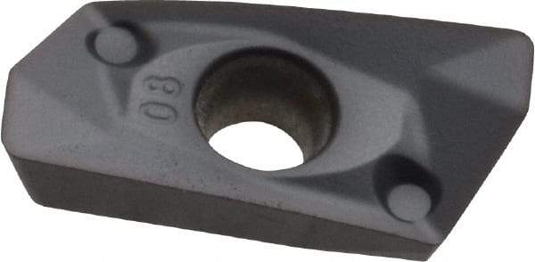 Kennametal - EC1408 LD Grade KC522M Carbide Milling Insert - TiAlN Finish, 0.177" Thick, 0.8mm Corner Radius - Industrial Tool & Supply