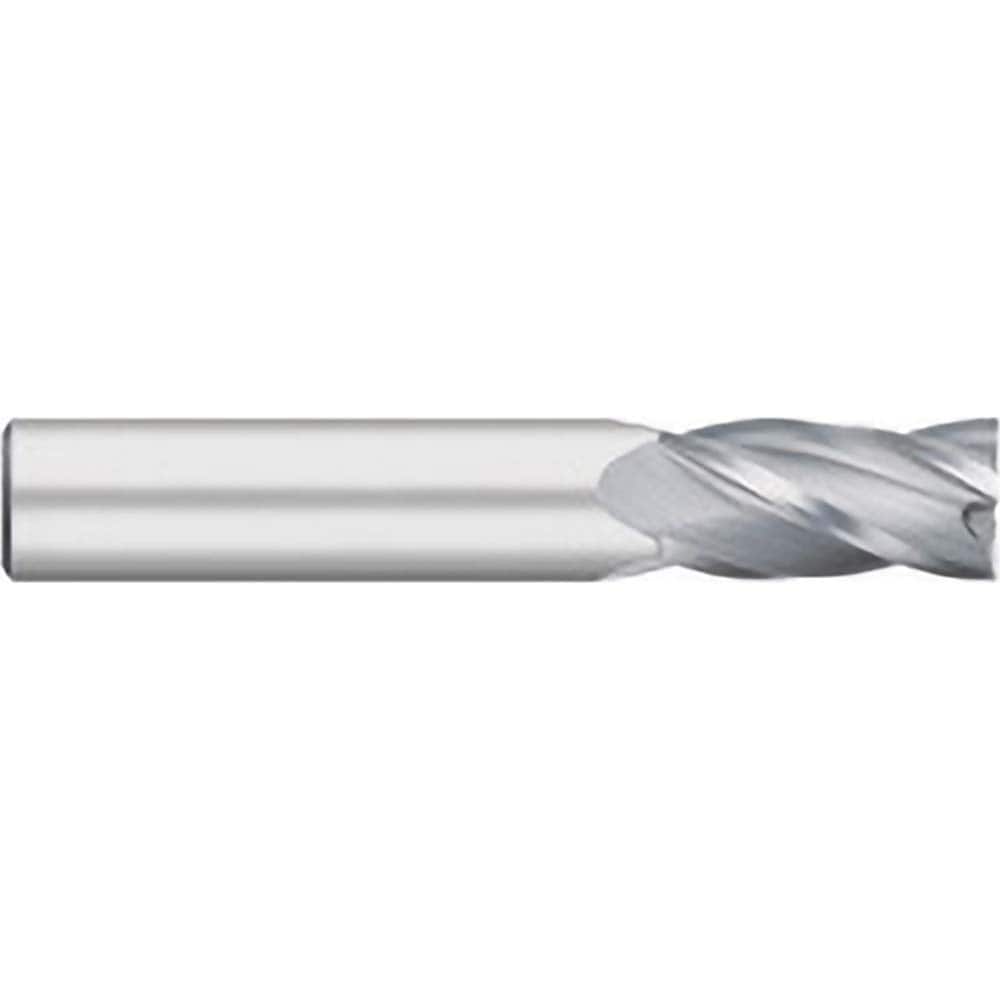 Square End Mill: 5/8'' Dia, 1-1/4'' LOC, 5/8'' Shank Dia, 3-1/2'' OAL, 4 Flutes, Solid Carbide Single End, Uncoated, Upcut Flute, 30 ° Helix, Centercutting, RH Cut, RH Flute