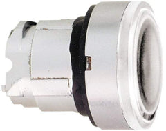 Schneider Electric - 22mm Mount Hole, Flush, Pushbutton Switch Only - Round, White Pushbutton, Nonilluminated, Momentary (MO) - Industrial Tool & Supply